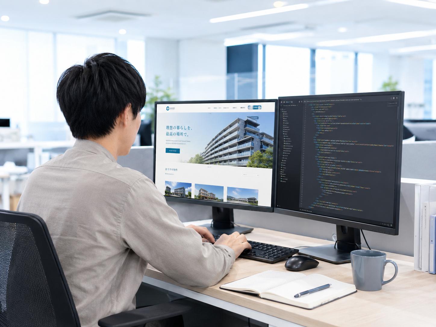 WEB制作中のイメージ